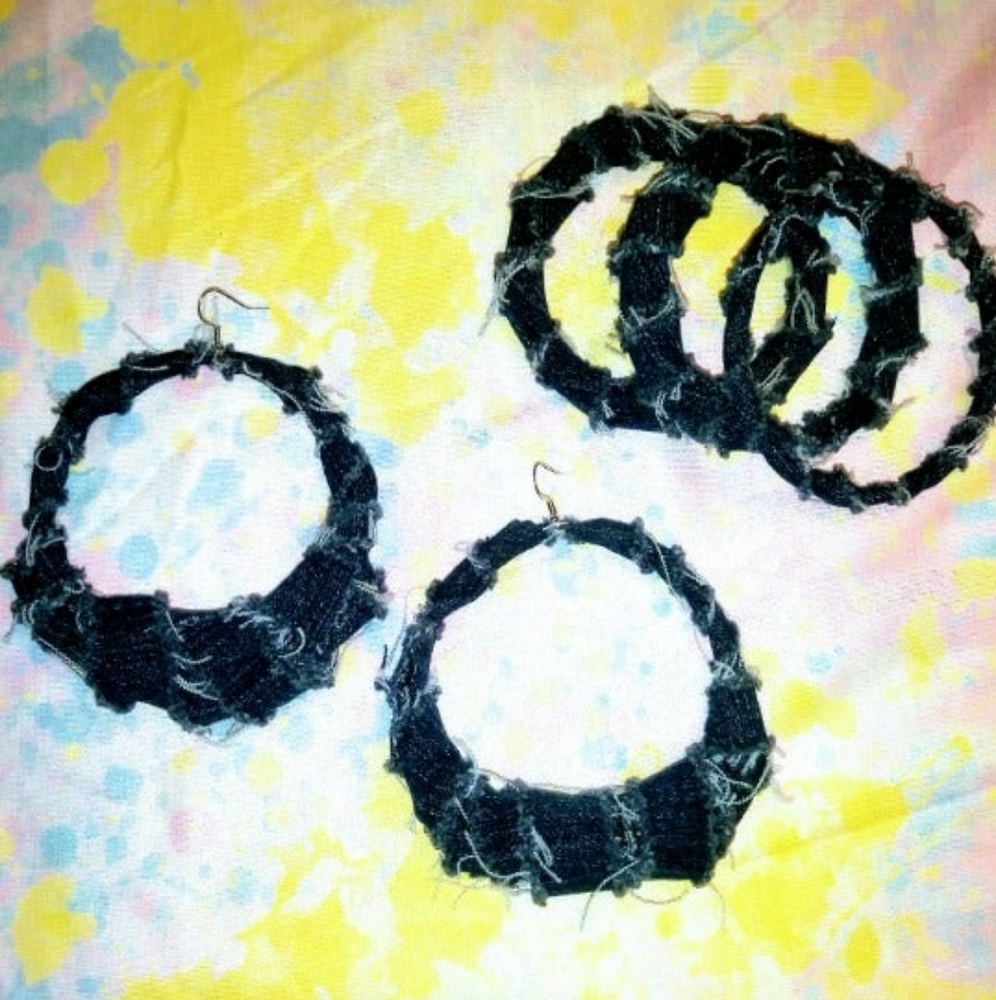 Handmade plus size bangles and matching earrings